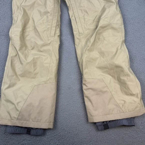 Patagonia Snowshot Pants Mens Medium Beige Ski Snowboard H2NO Recco Waterproof